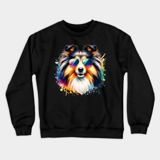 Watercolor Shetland Sheepdog Crewneck Sweatshirt